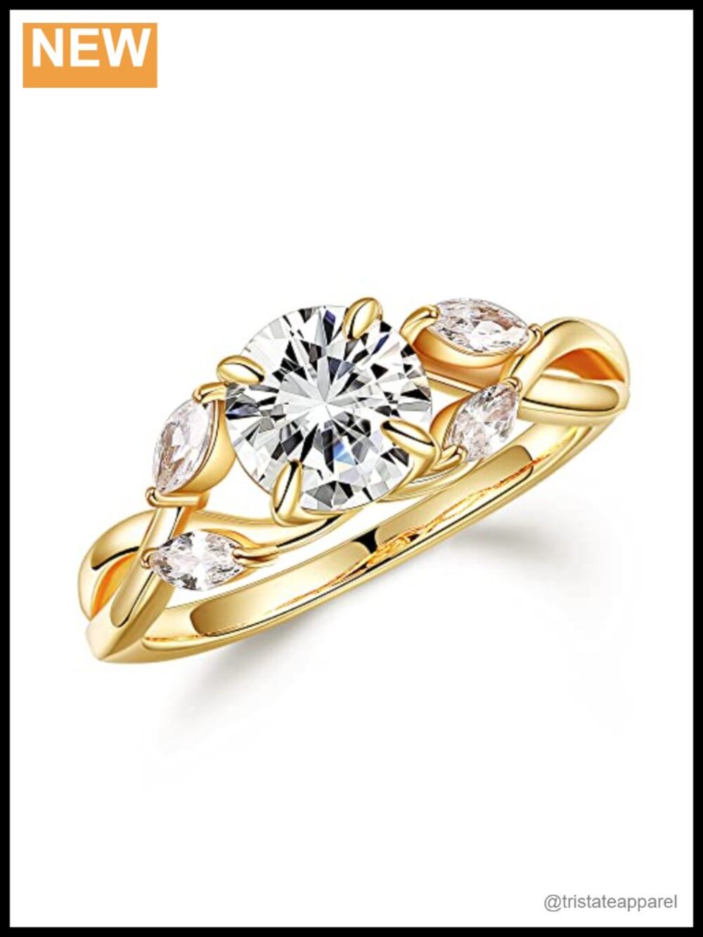 1.2ct Round Moissanite Engagement Ring 925 Sterling Silver Solitaire
